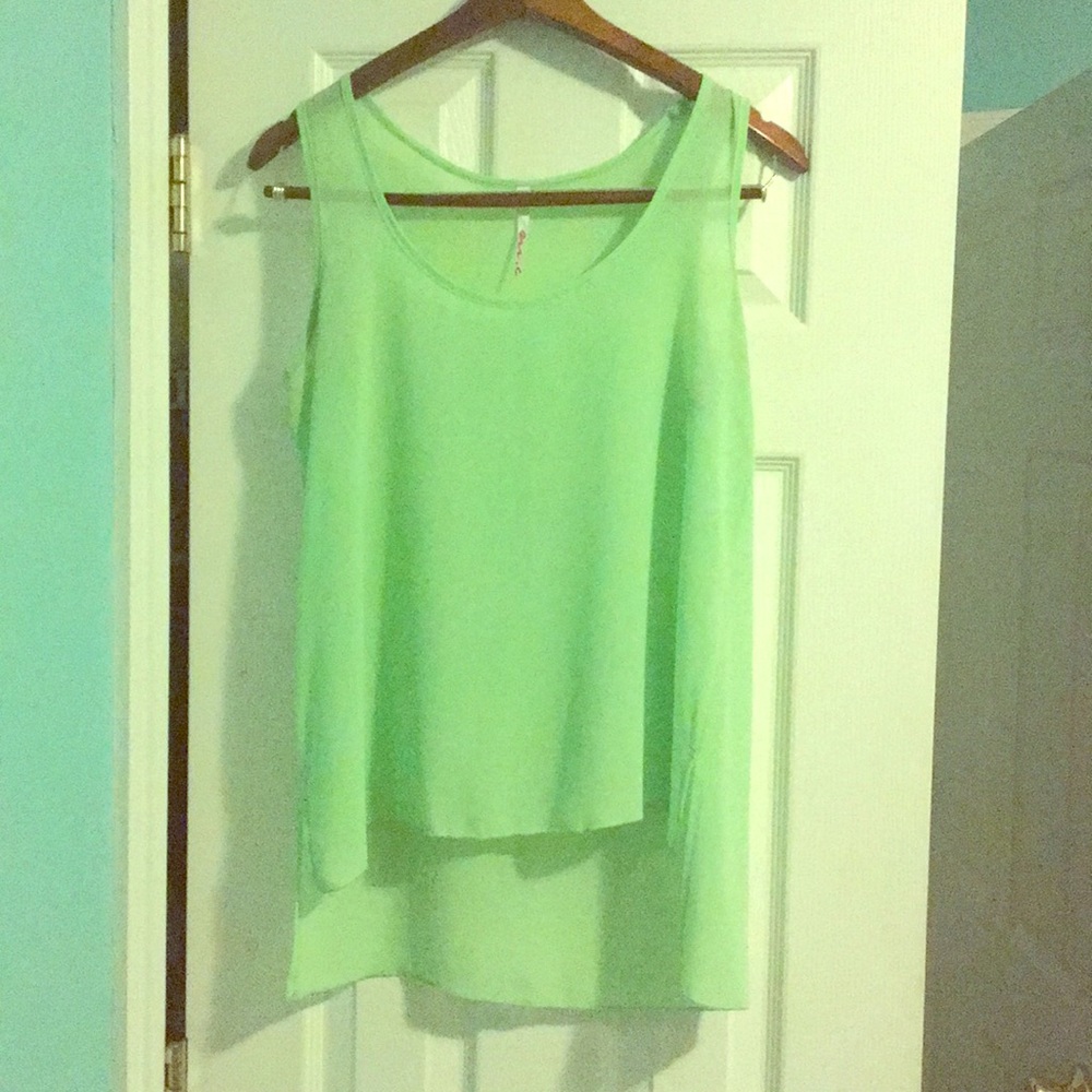 sheer like green shirt